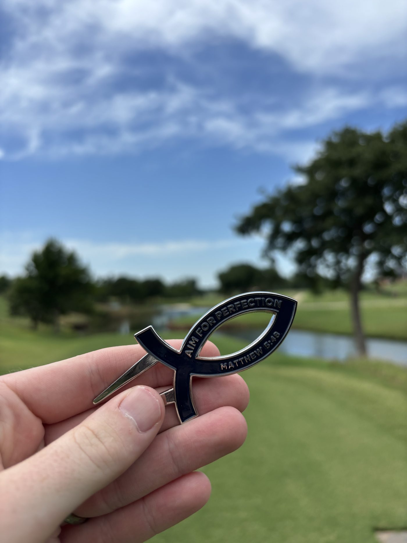 A golf course at golden hour